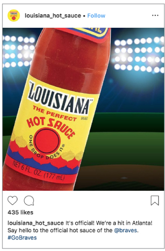 Southeastern Mills – Louisiana Hot Sauce Social Media - The Atlanta Braves