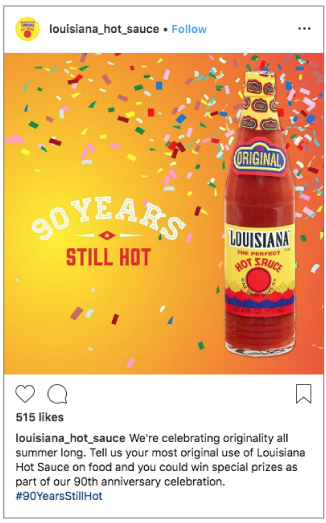 Southeastern Mills – Louisiana Hot Sauce Social Media - 90th Anniversary