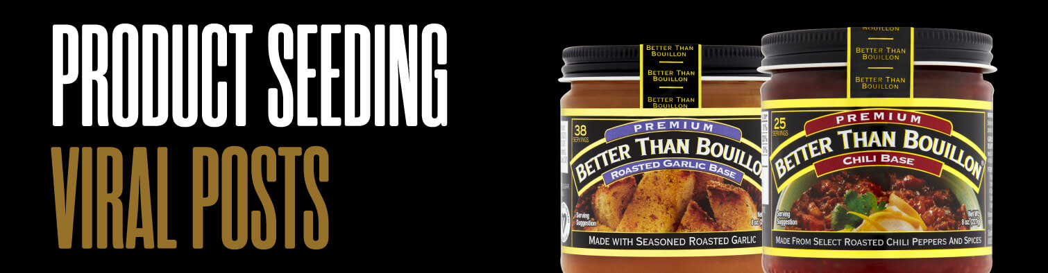 Product seeding viral posts