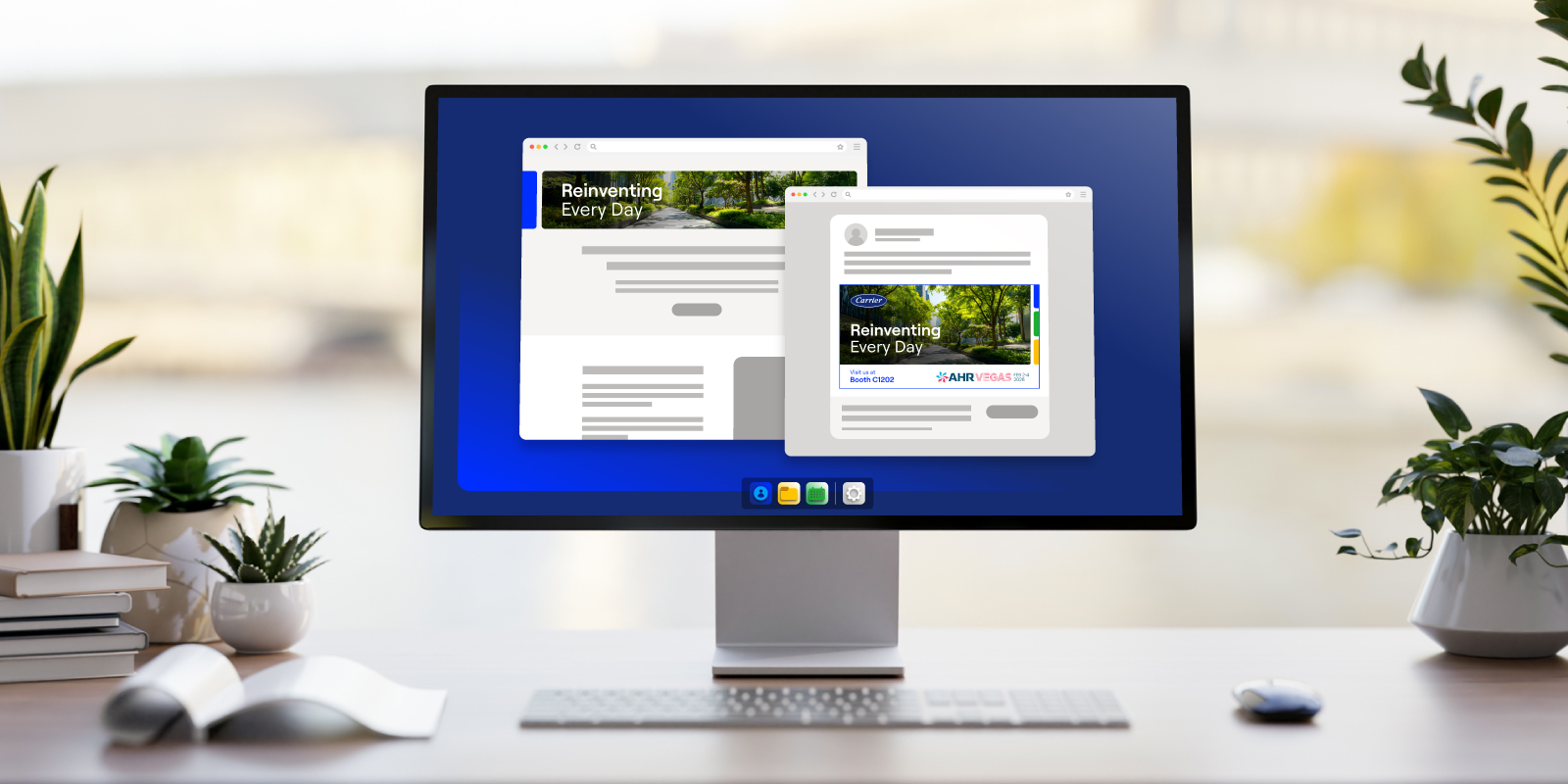 Carrier website displayed on desktop screen
