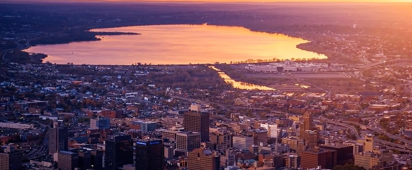 City from aerial view
