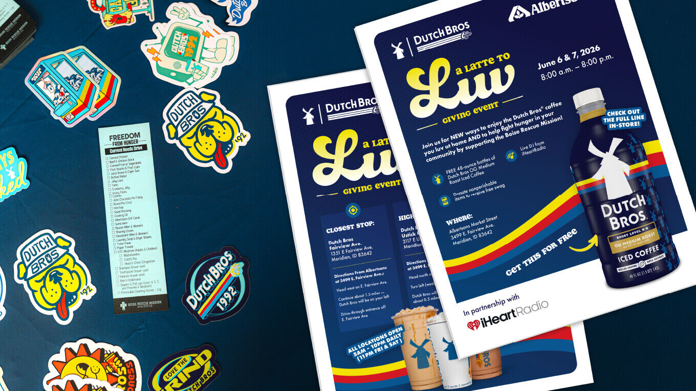 Flyers for A latte to luv event