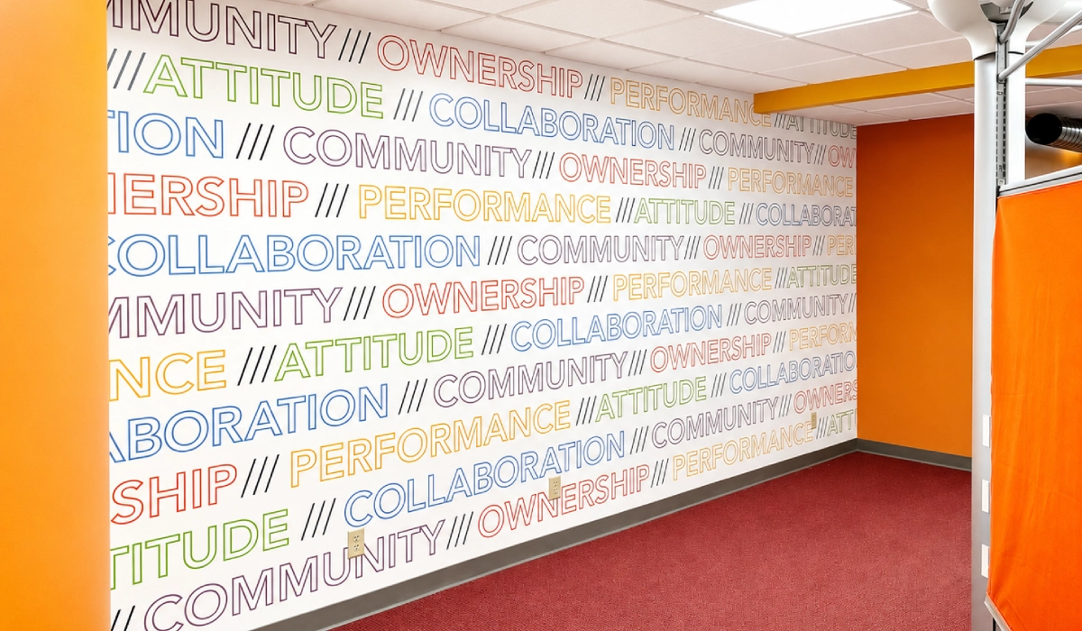 PHG Values on office wall