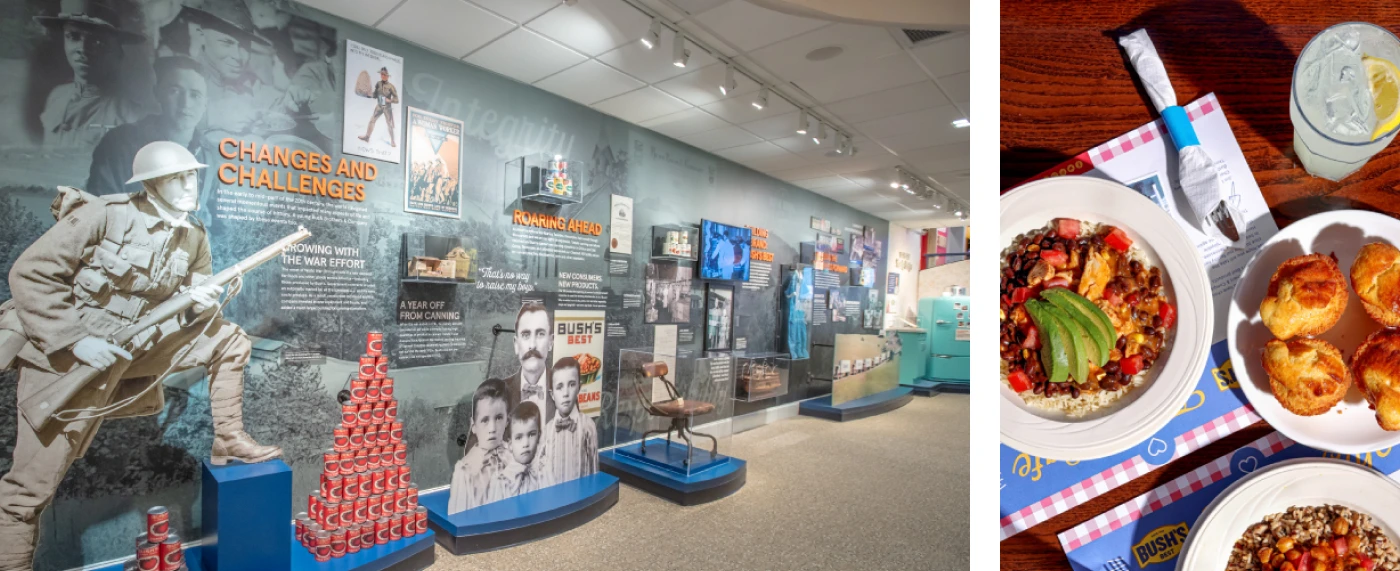 History wall at the Visitor Center