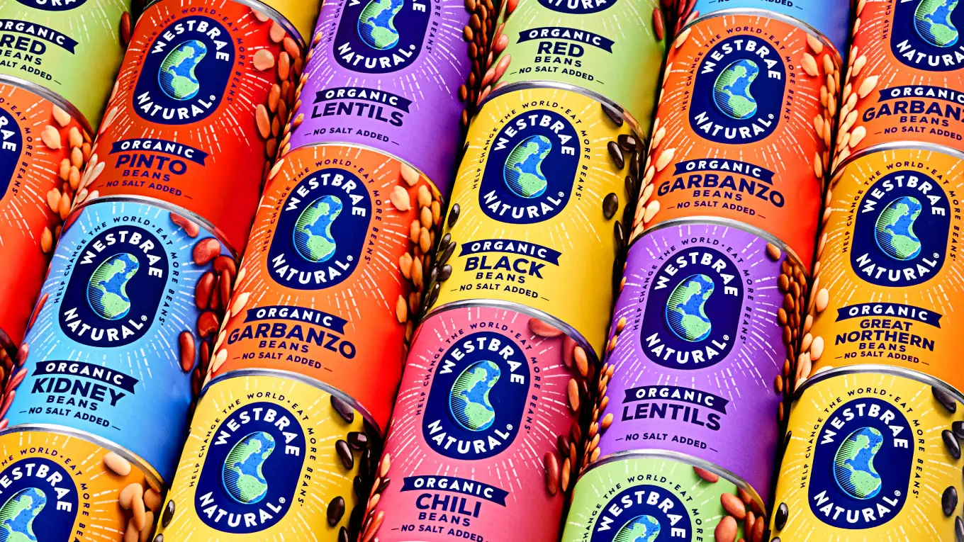 Variety of Westbrae canned products