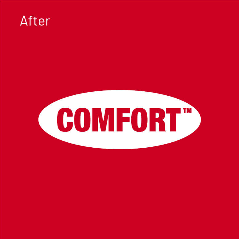 Comfort logo, new modern version