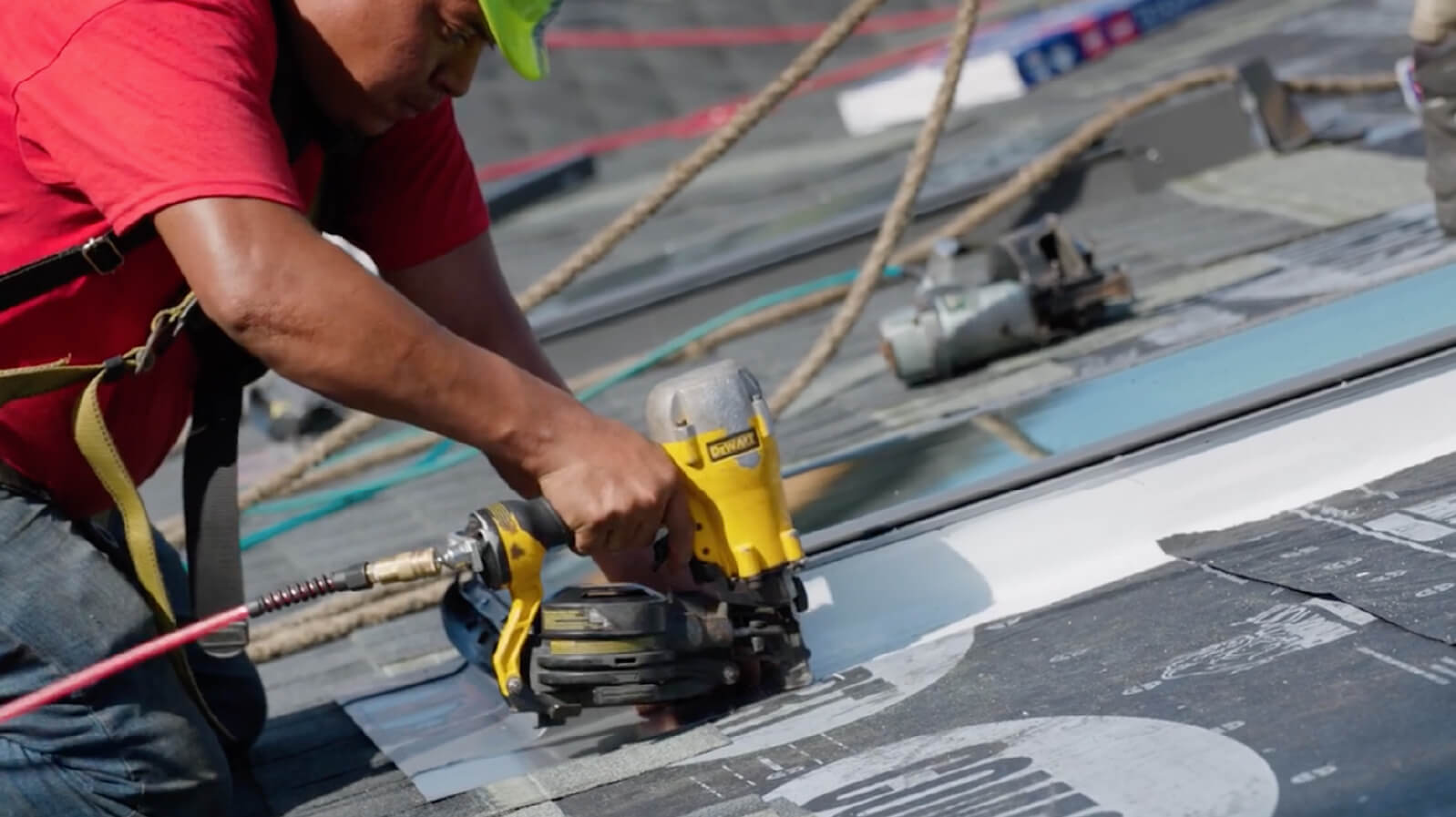 Man doing roof work