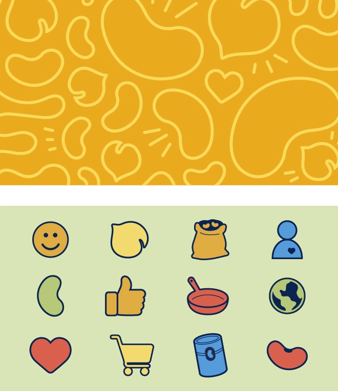 Bean pattern and icons